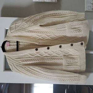 100% Handknit Wool Cardigan
